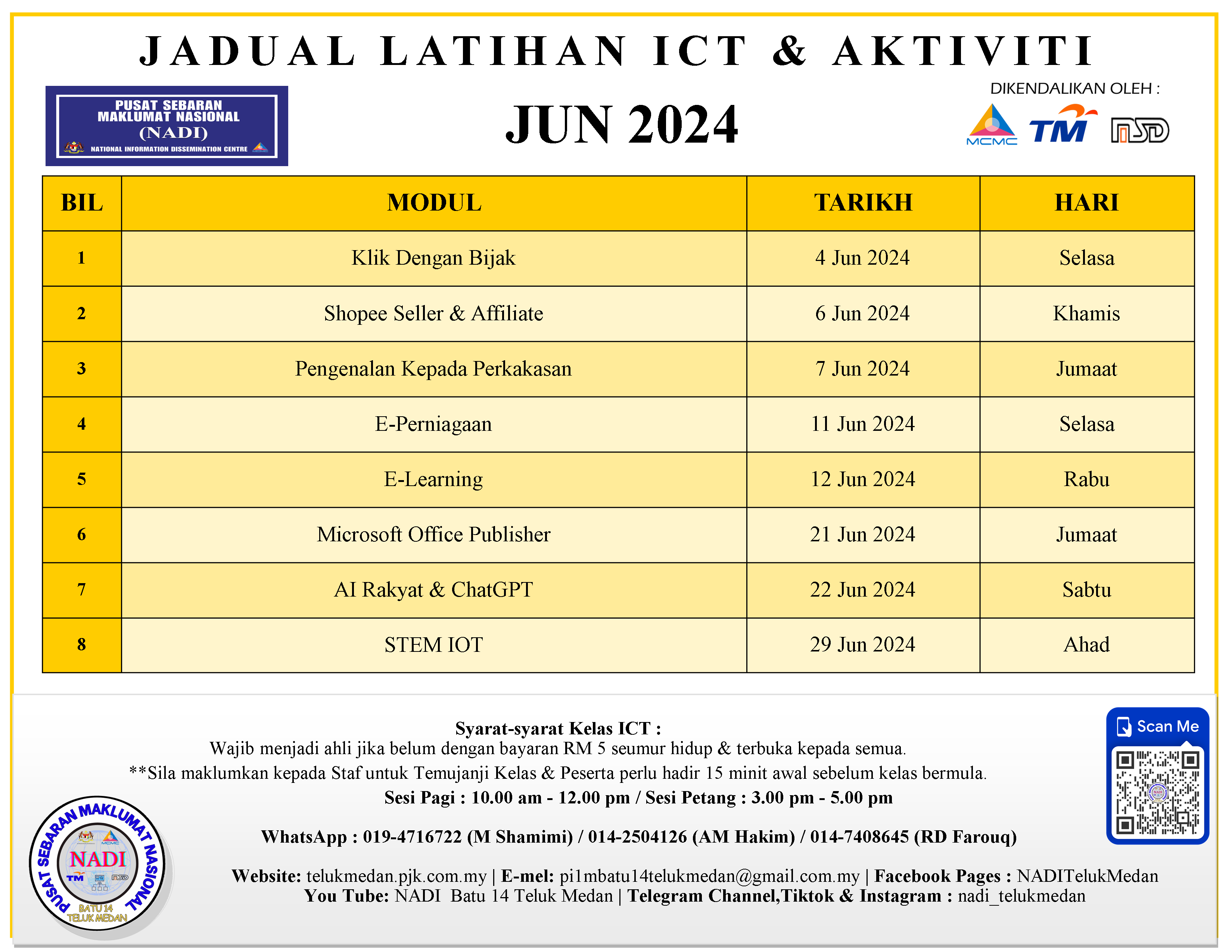 Jadual NADI Jun 2024