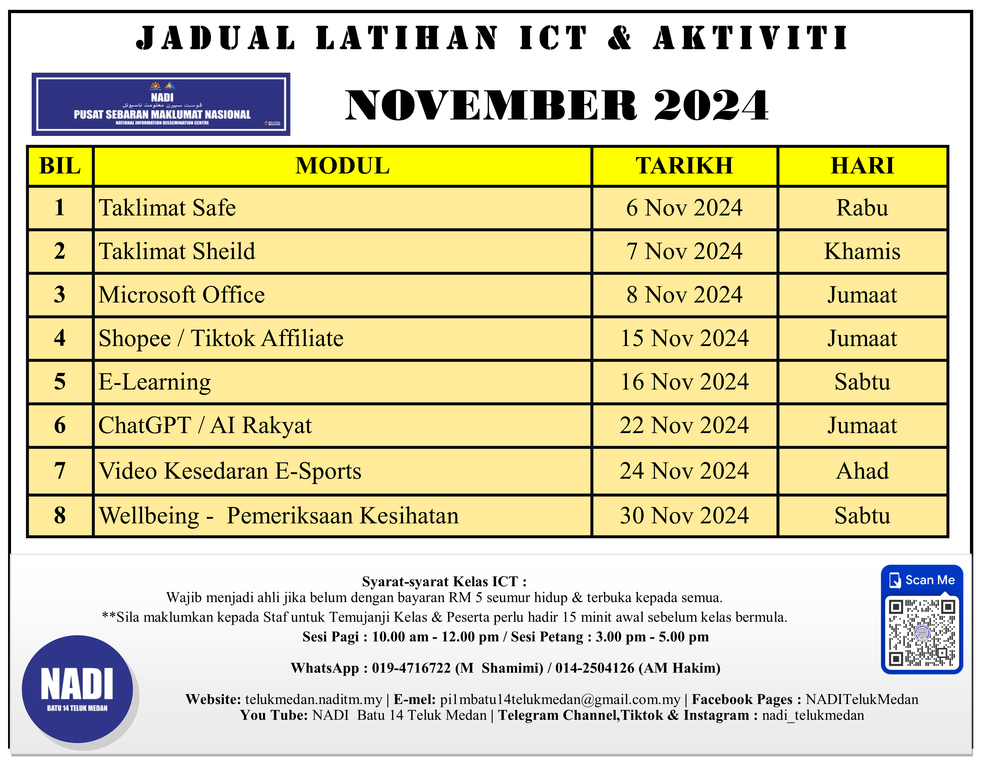 Jadual NADI Nov 2024