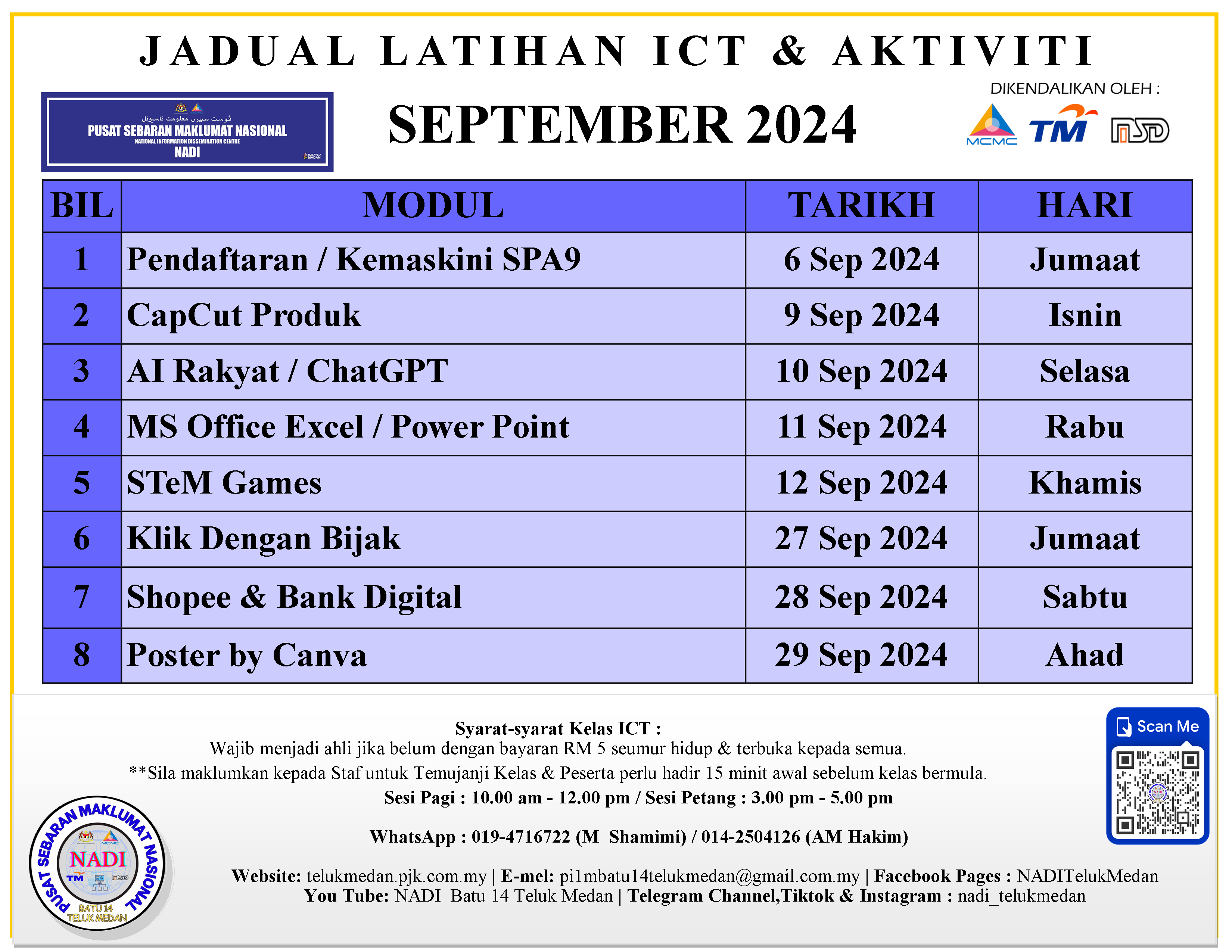 Jadual NADI Sep 2024