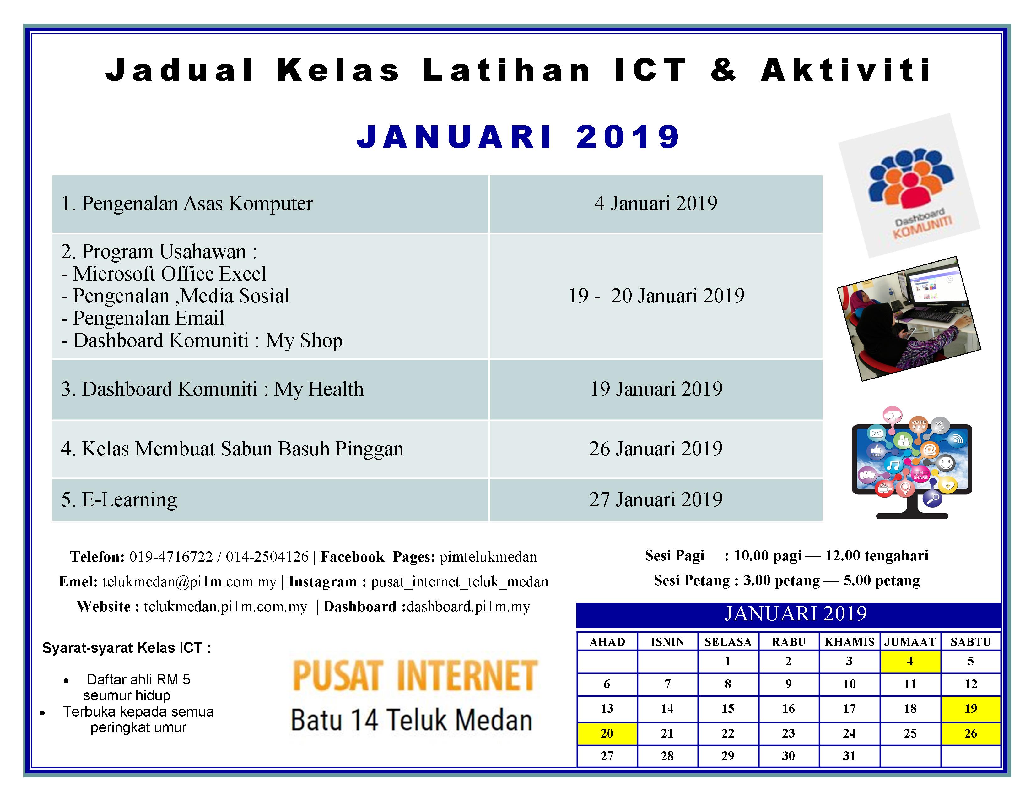 Jadual PIM Jan 2019